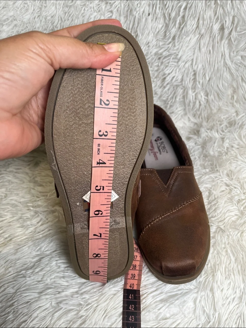 BOBS from Skechers Brown Slip-On Loafers with Stitch Detail